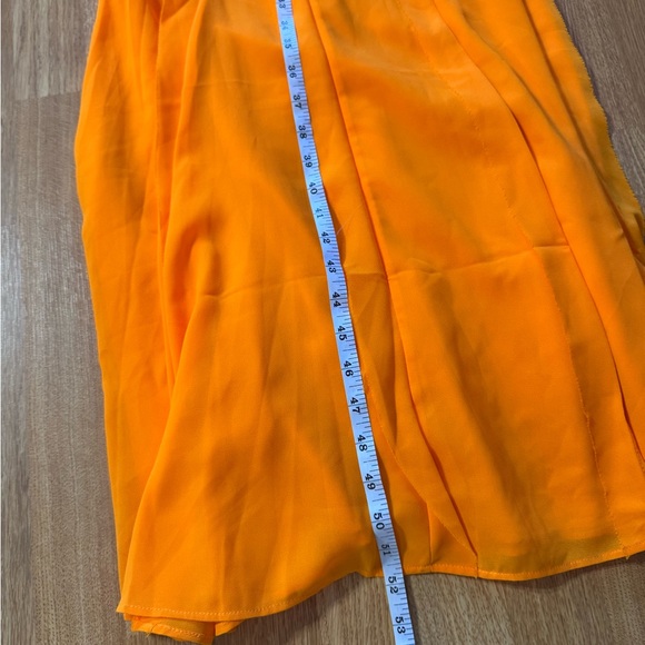 Oh Polly Perrine Corset Frill Skirt Maxi Dress in Tangerine Size 2 - Picture 14 of 14